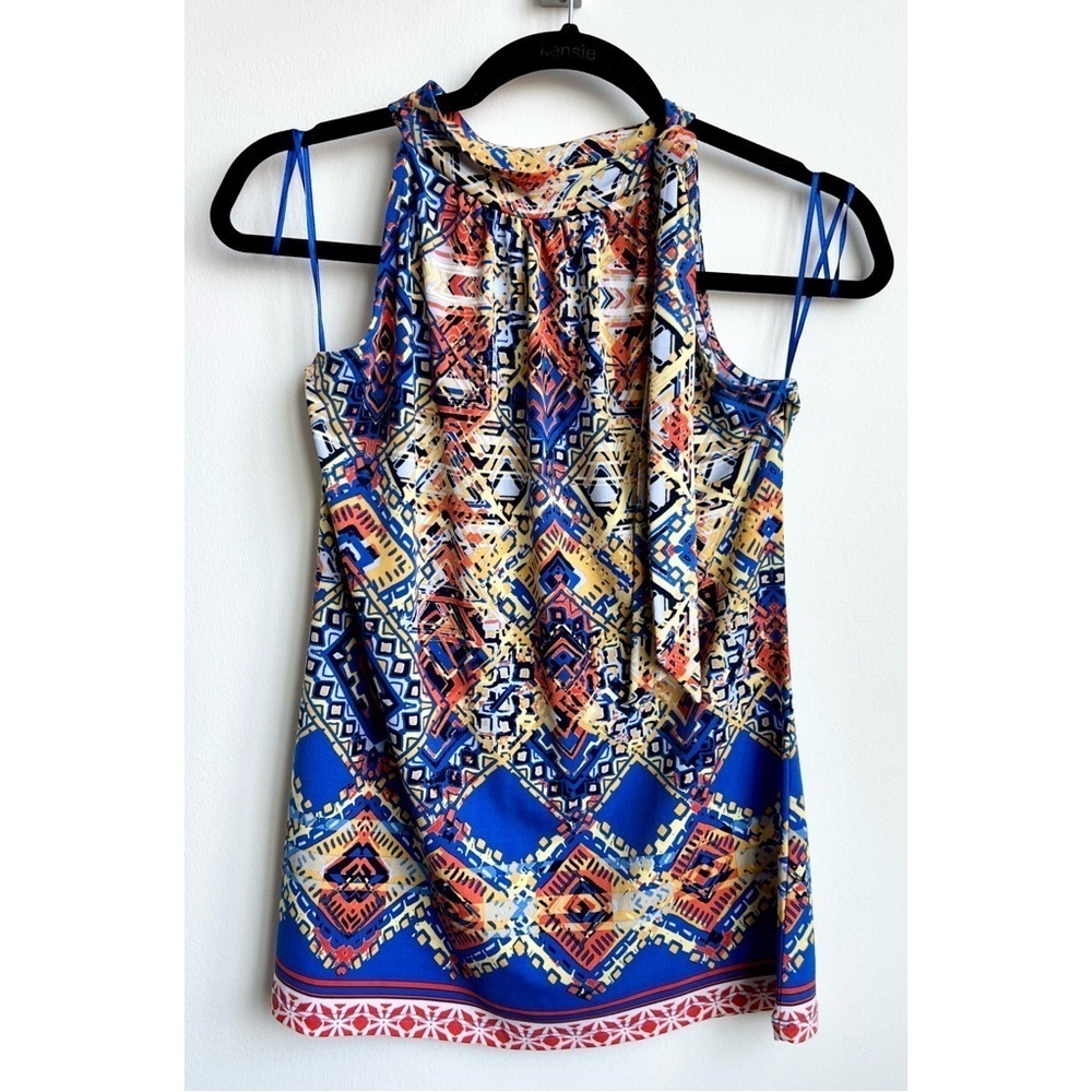 🛍️ Style & Co Tie Neck Patterned Tank